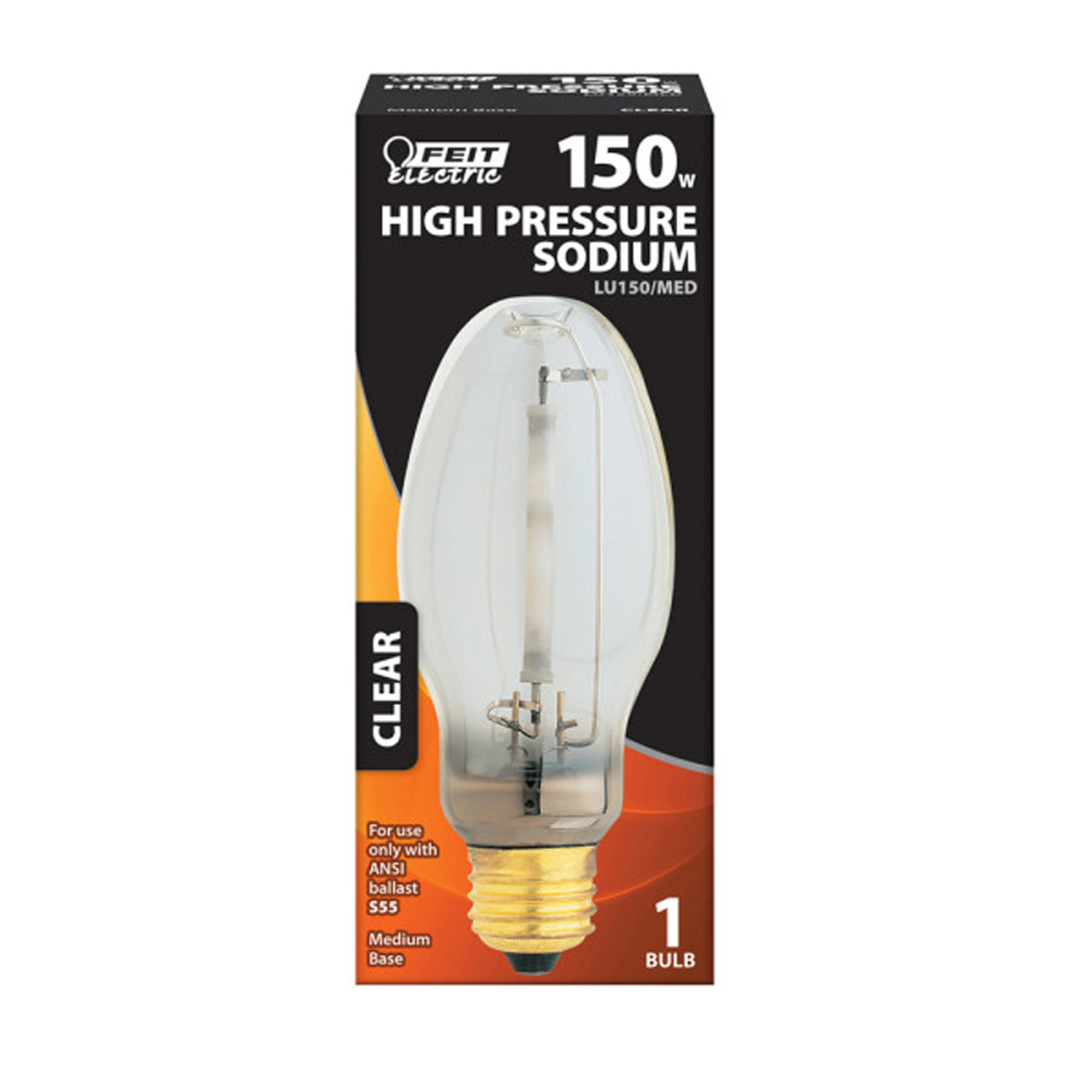 Feit 150 W ED17 HID Bulb 16，000 lm White High Pressure Sodium 1 pk