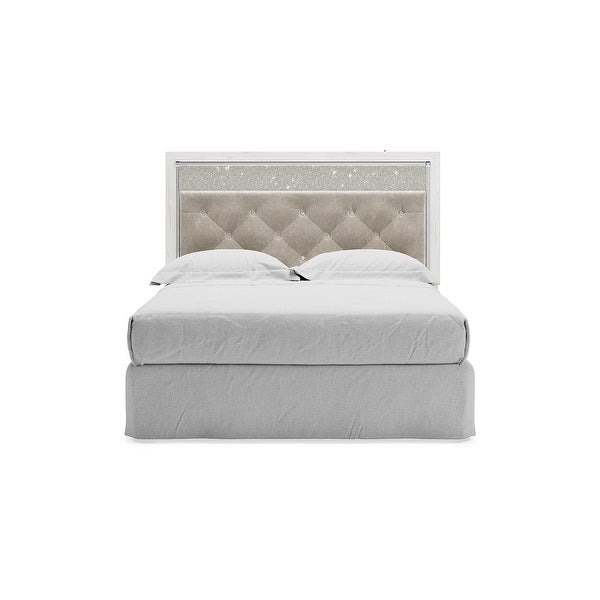 Signature Design by Ashley Altyra White Upholstered Panel Headboard - - 32607467