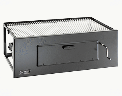 Fire Magic Lift-A-Fire Built-In Charcoal 24 & 30 BBQ Grill