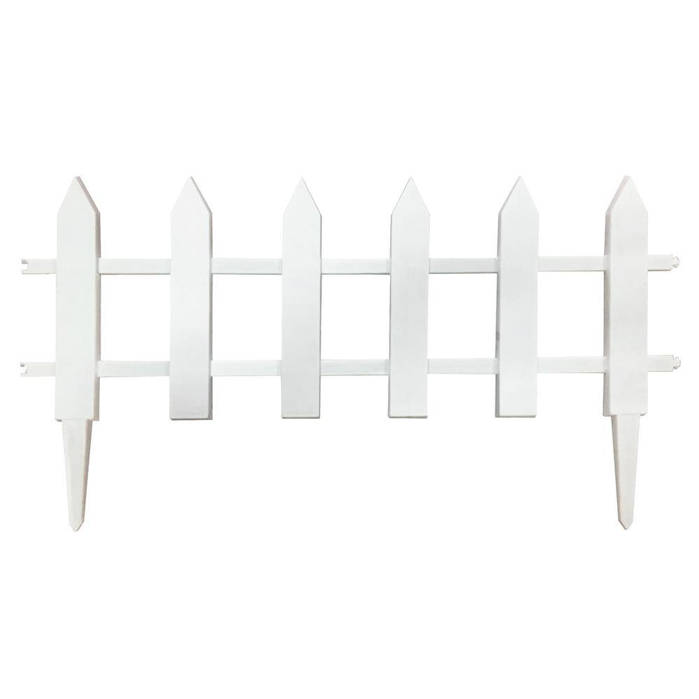 allFENZ 12 in. x 23 in. Vinyl Picket Garden Fence (6-Pack) SBF1223W