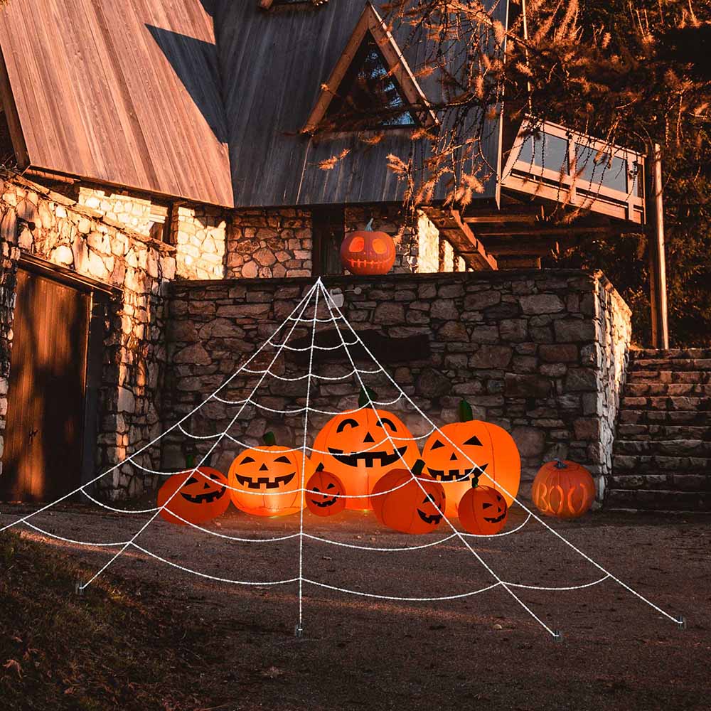 Yescom Halloween Spider Web Giant Fake Cobwebs 16x16 Ft White