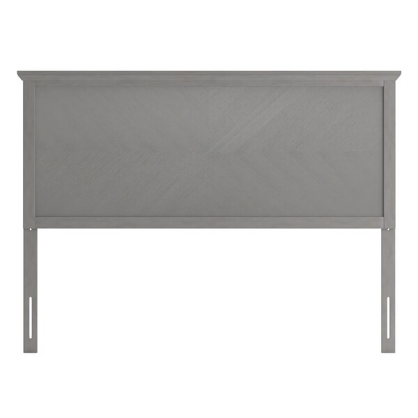 Solid Wood Herringbone Patterned Headboard Only - - 37825685