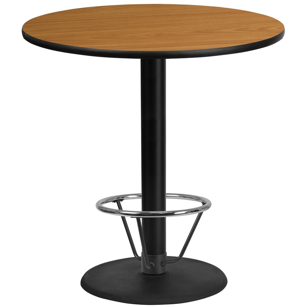 42'' Round Laminate Table Top with 24'' Round Bar Height Table Base