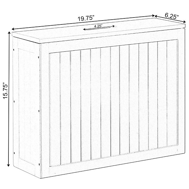 Wooden White Finish Storage Box With Cover Small Storage Laundry Hamper