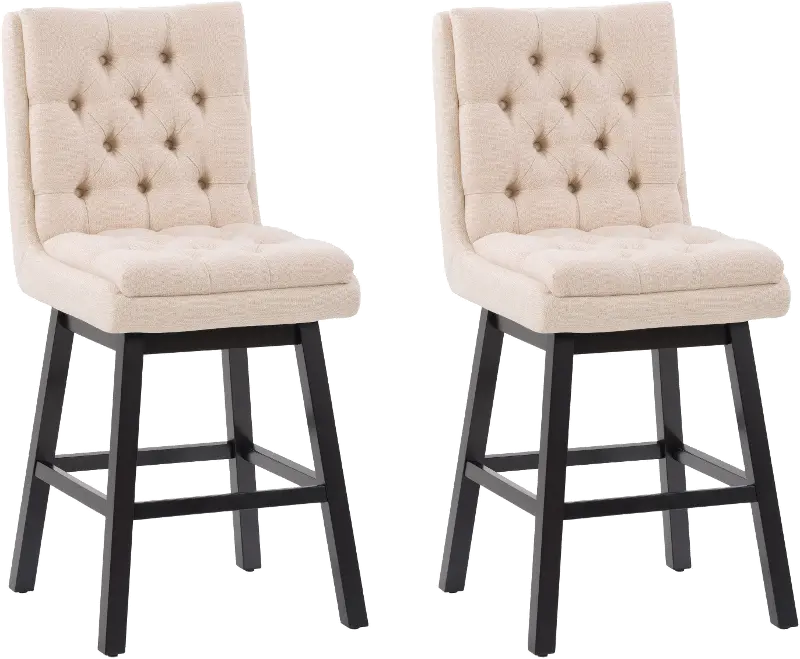 Boston Beige Counter Height Stool， Set of 2