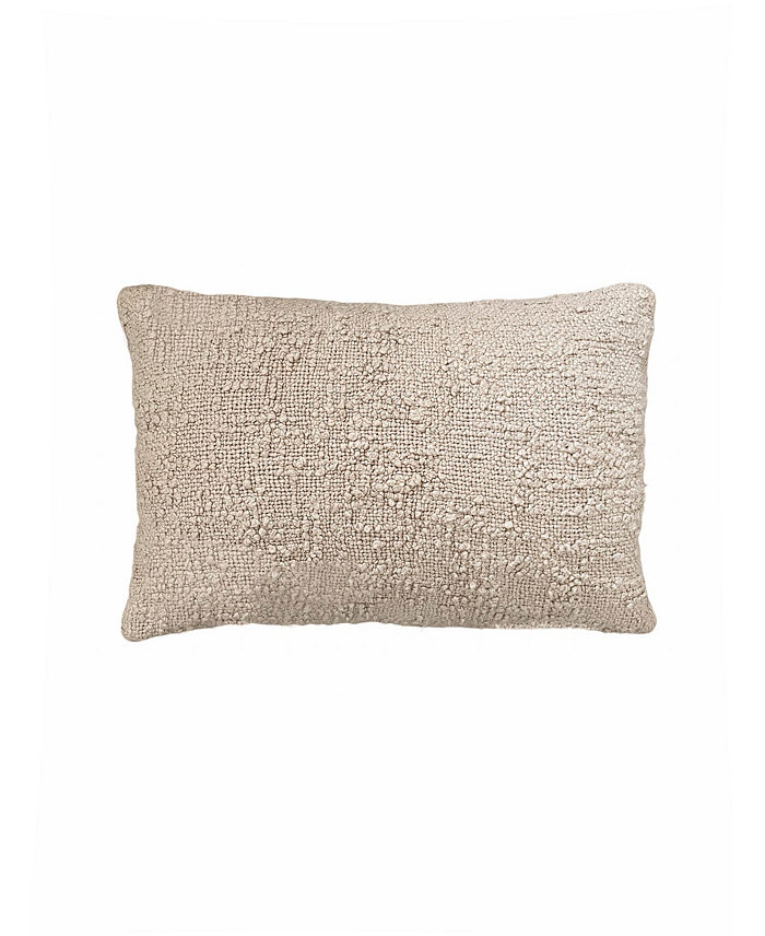 Anaya Home Cozy Cotton Beige Boucle 14x20 Down Alternative Pillow