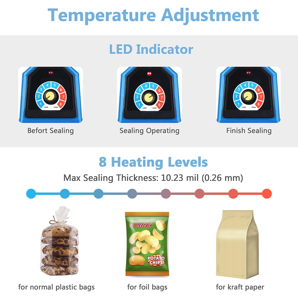 Yescom Plastic Bag Sealer Impulse Heat Sealing Machine 8