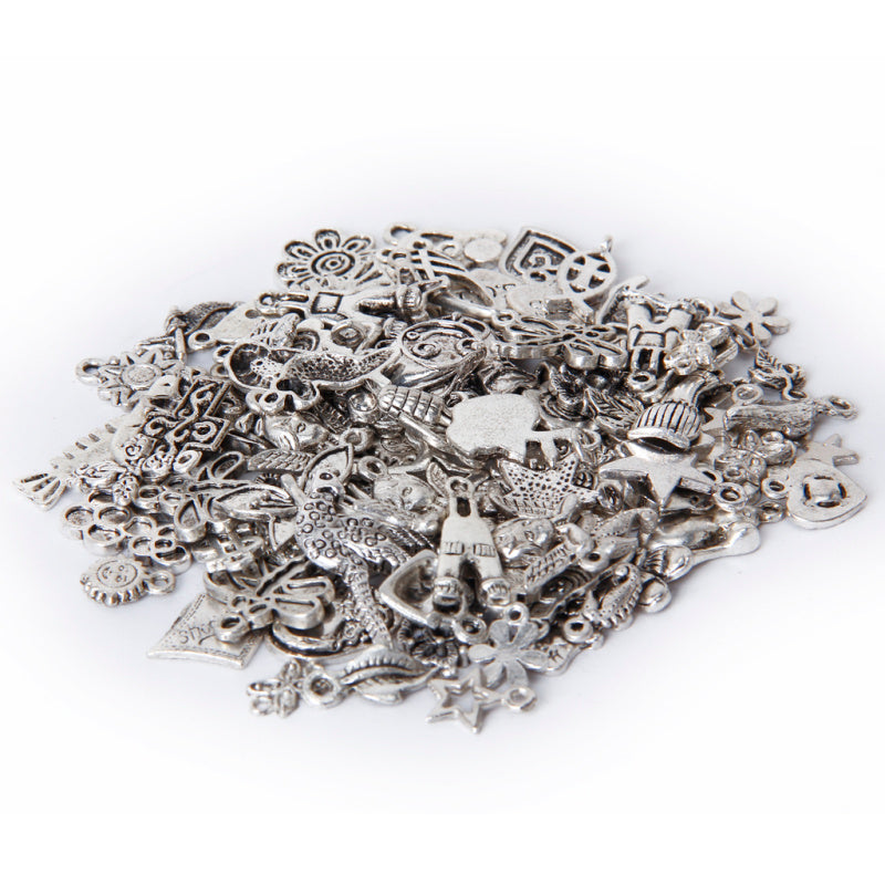 Lot 100pcs Antique Tibetan Silver Charms Pendants DIY Jewelry Craft Findings