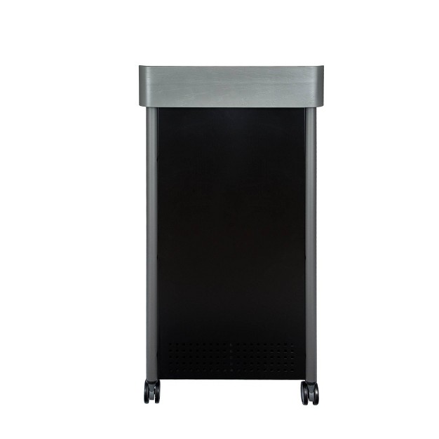 Greystone Lectern Lecture Podium Charcoal Slate Modern Design Multi media Presentation Ample Storage Mobile Casters Hampden Furnishings