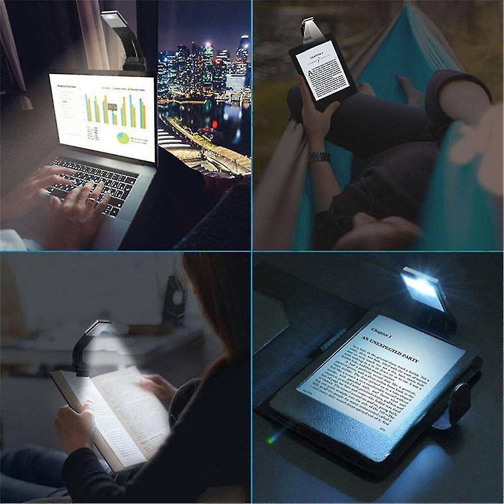 Reading Lamp Book Clamp Led With Clip and Continuously Dimmable Brightness Portable Flexible， Task Lights For Kindle / Ebook Reader