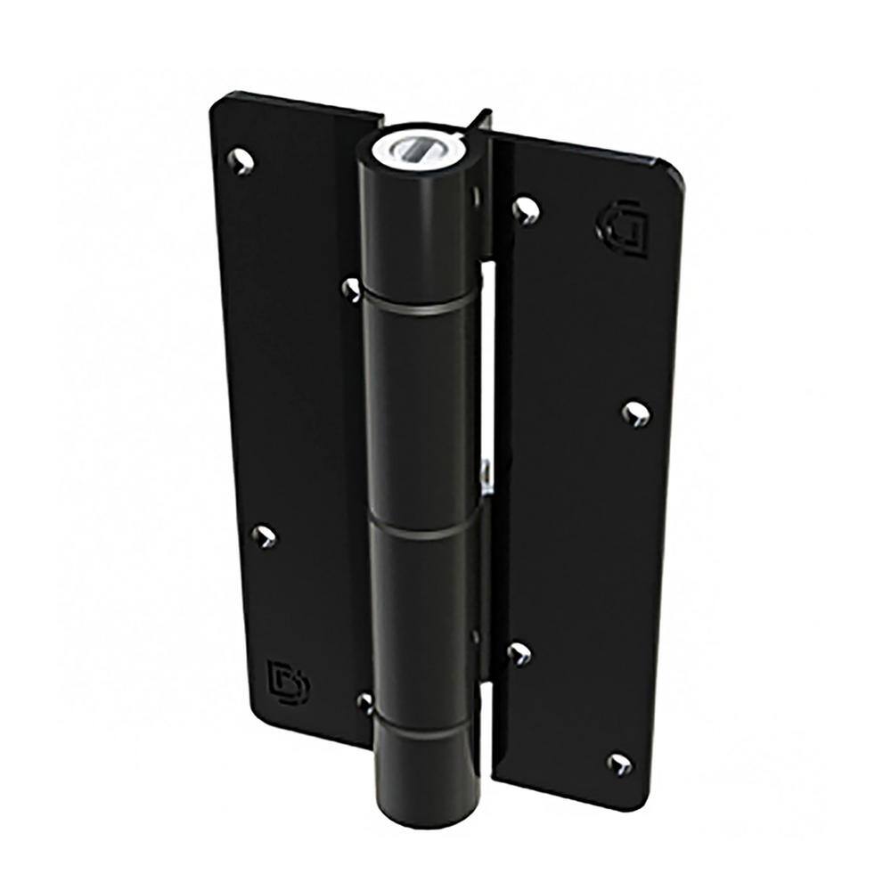 FORGERIGHT 5 in. Black Aluminum Fence Self-Closing Gate Hinge 861470