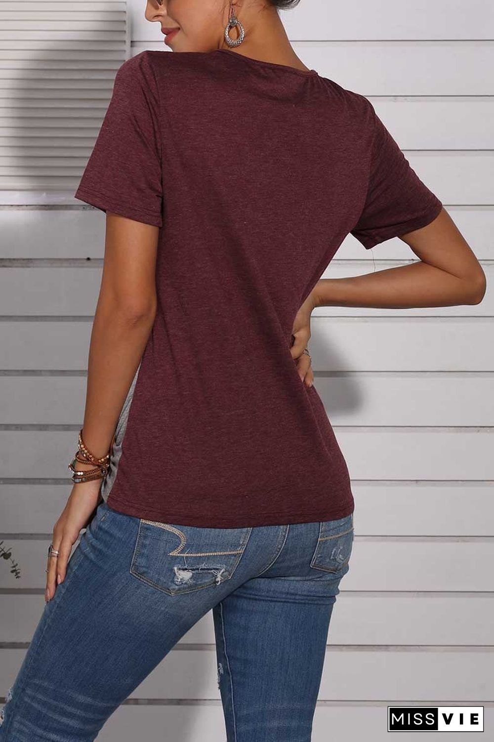 Wine Red Leopard T-shirt