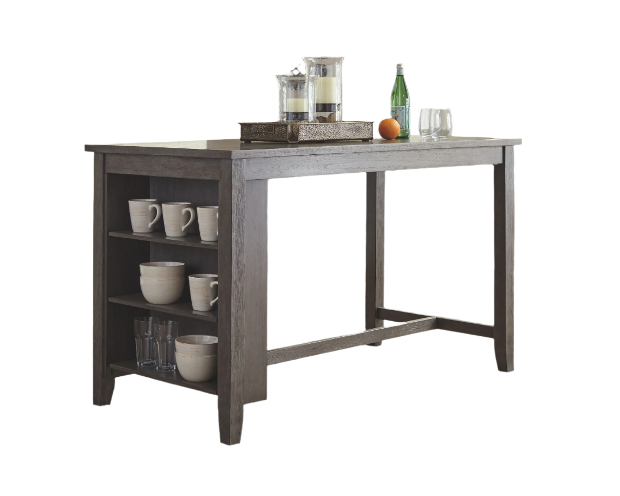 Caitbrook Counter Height Dining Table with Shelves