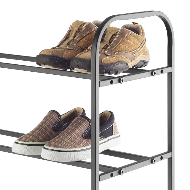 Whitmor 4 Tier Shoe Rack Black