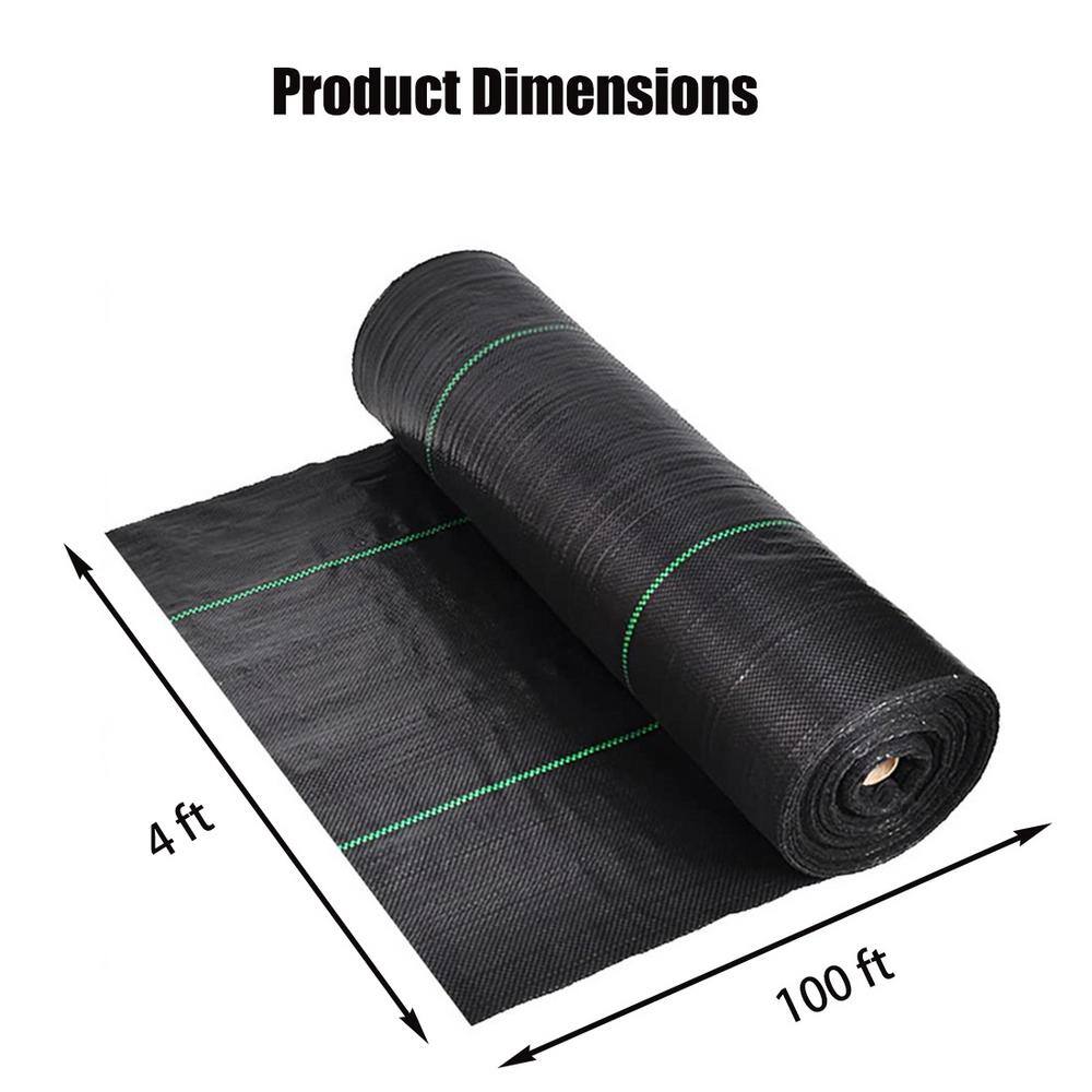 Dyiom 4 ft. x 100 ft. Fabric Polypropylene Garden Weed Barrier Landscape B06WLJZ1TS