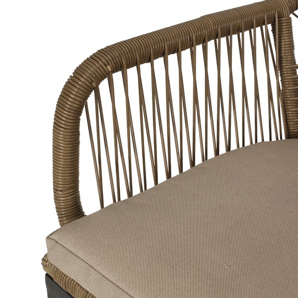 Russel Outdoor Wicker 2 Seater Chat Set by Christopher Knight Home