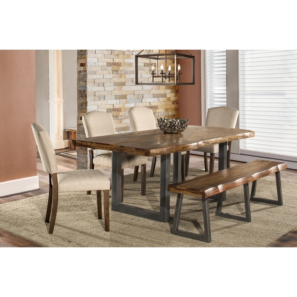 Hillsdale Furniture Emerson Brown Wood 6 piece Dining Set