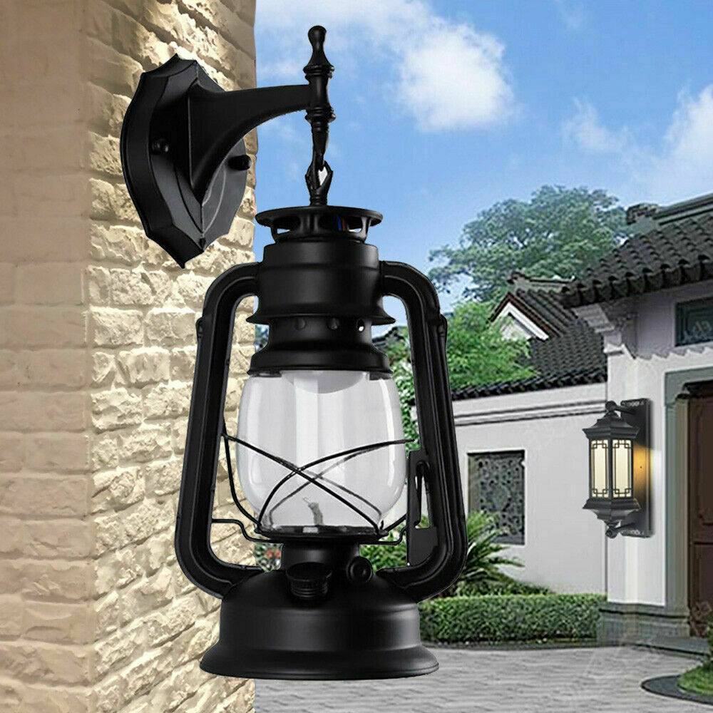 OUKANING Retro Exterior Wall Light Fixture Lantern Lamp Outdoor Garden Lamp Sconce Light