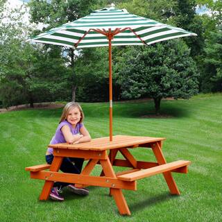 Gorilla Playsets Children's Picnic Table with Umbrella 02-3003