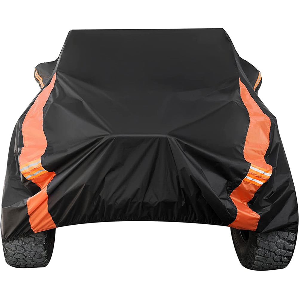 Jeep Wrangler 4 door waterproof cover， Jeep all weather waterproof car cover， Jeep full exterior covers for Jk Jl Tj Tj Yj Cj