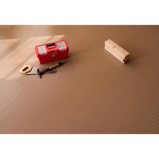 G-Floor Rib 8.5 ft. x 22 ft. Sandstone Vinyl Garage Flooring Cover and Protector GF55RB8622SN