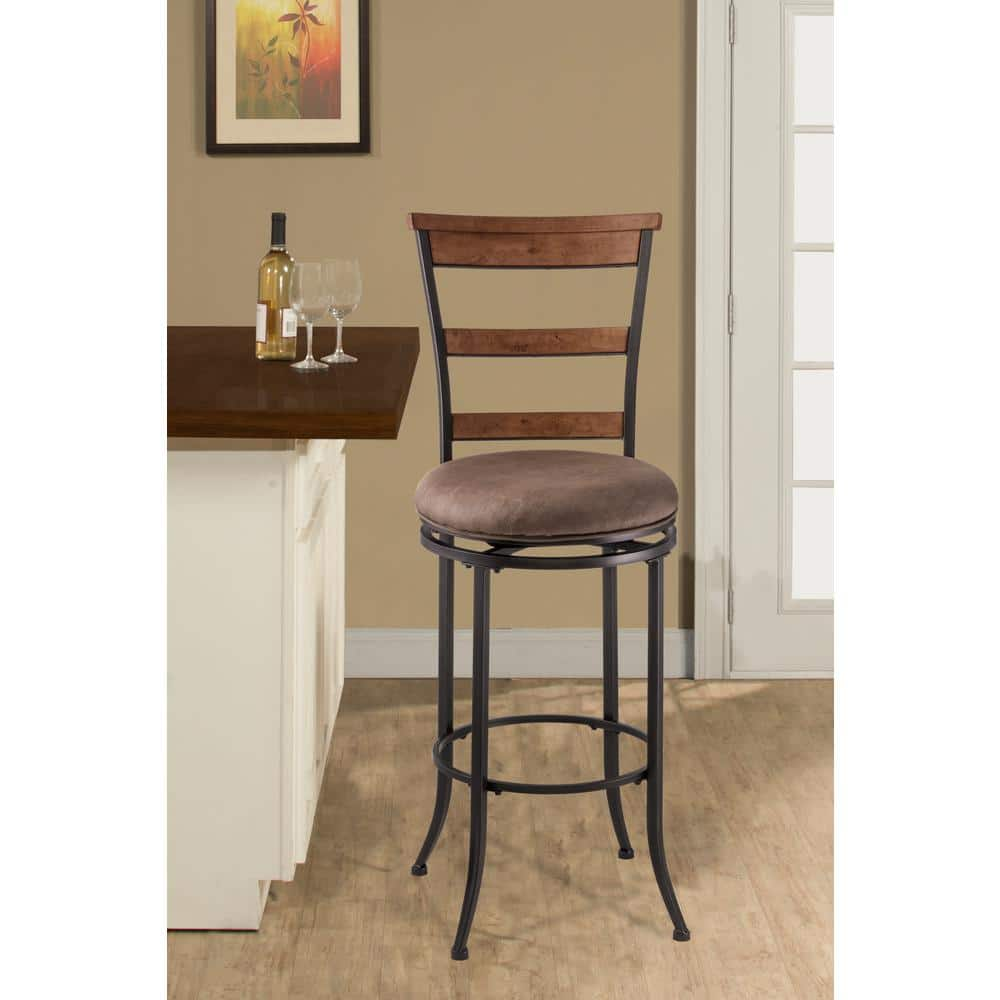 Hillsdale Furniture Charleston 30 in. Destert Tan Ladder-Back Bar Stool 4670-832