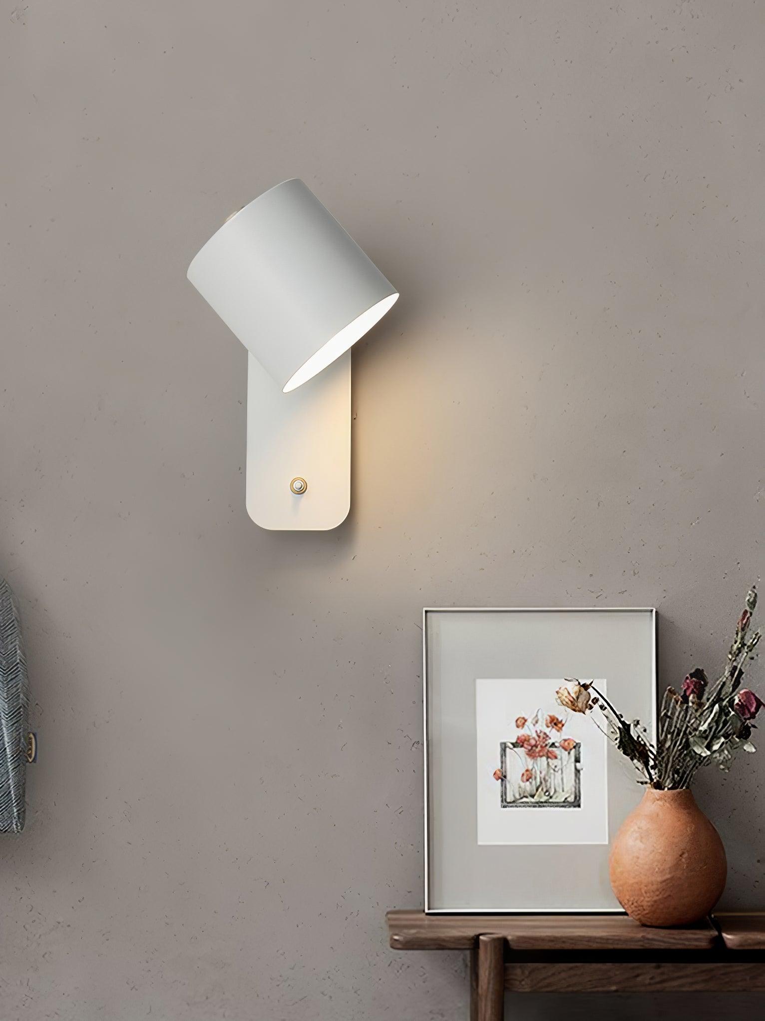 Rotatable Cylinder Plug-in Wall Lamp