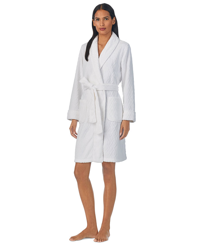 Lauren Ralph Lauren Women's Long-Sleeve Shawl Collar Plush Robe