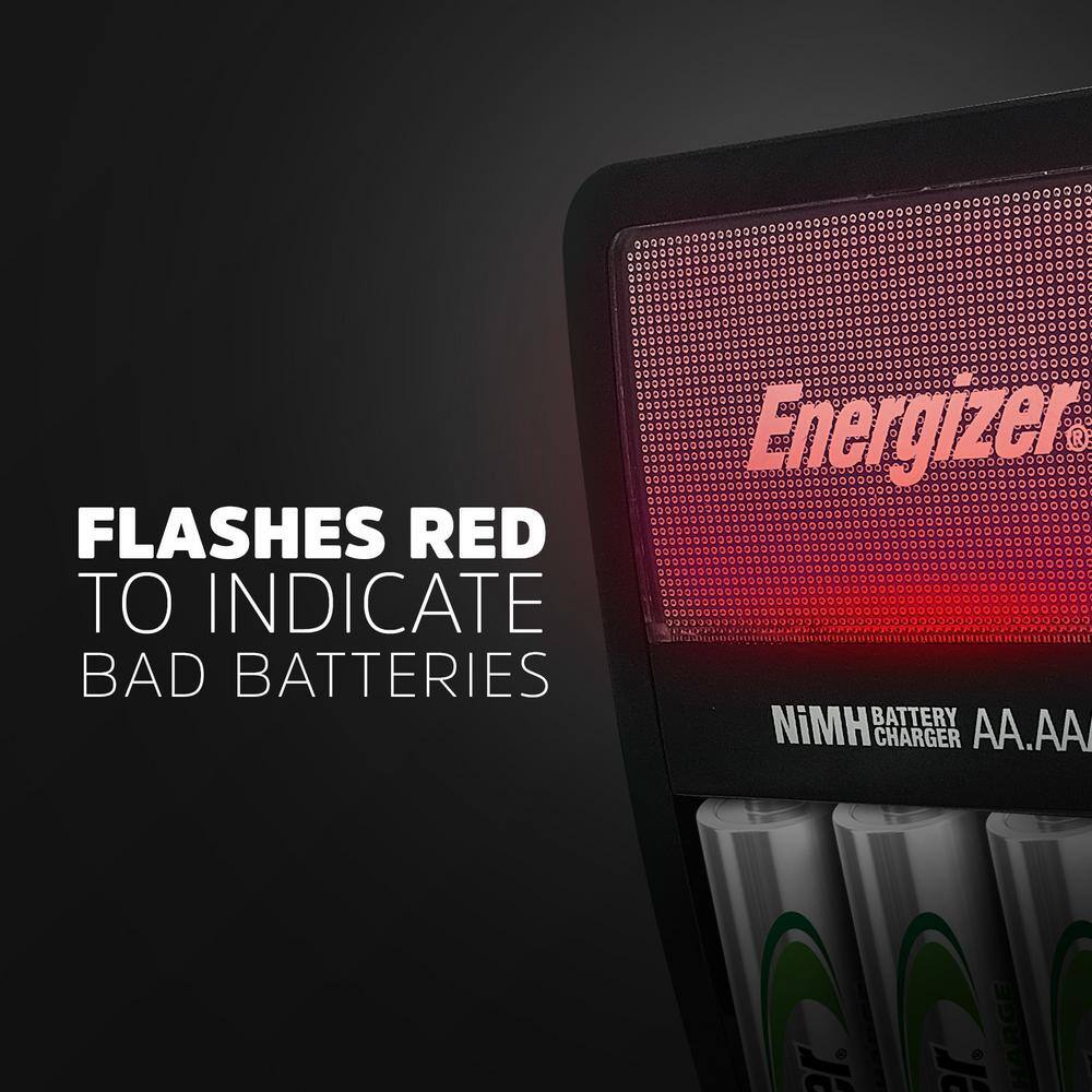 Energizer Recharge Value Charger for NiMH Rechargeable AA and AAA Batteries CHVCMWB-4