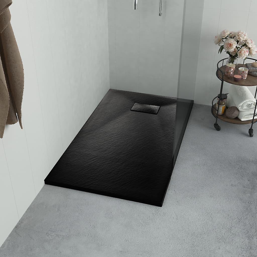 Shower Base Tray Smc Black 120x70 Cm