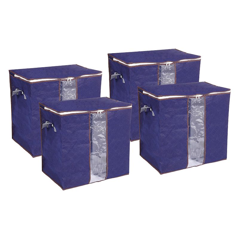 Foldable Wardrobe Storage Box Clothes Storage Bag Organizer， 4pcs