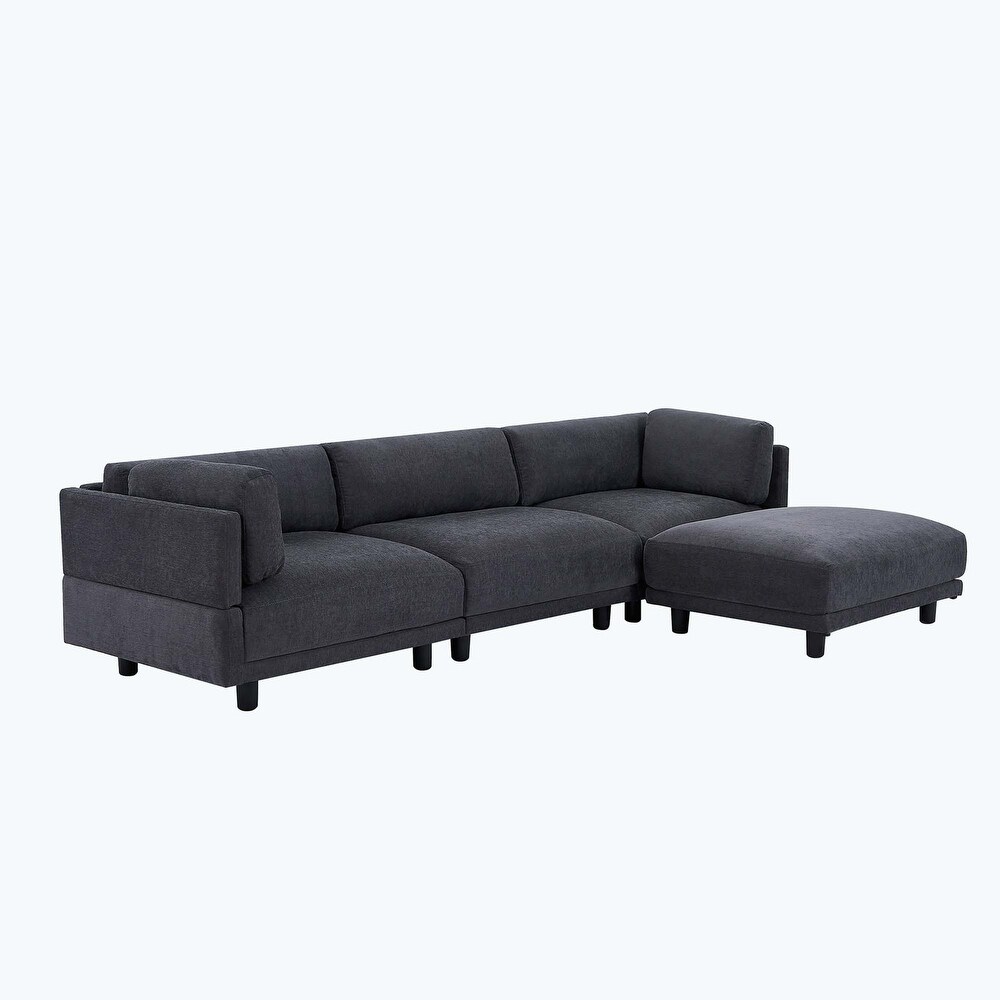 Upholstery Convertible Sectional Sofa L Shaped Couch with Reversible Chaise