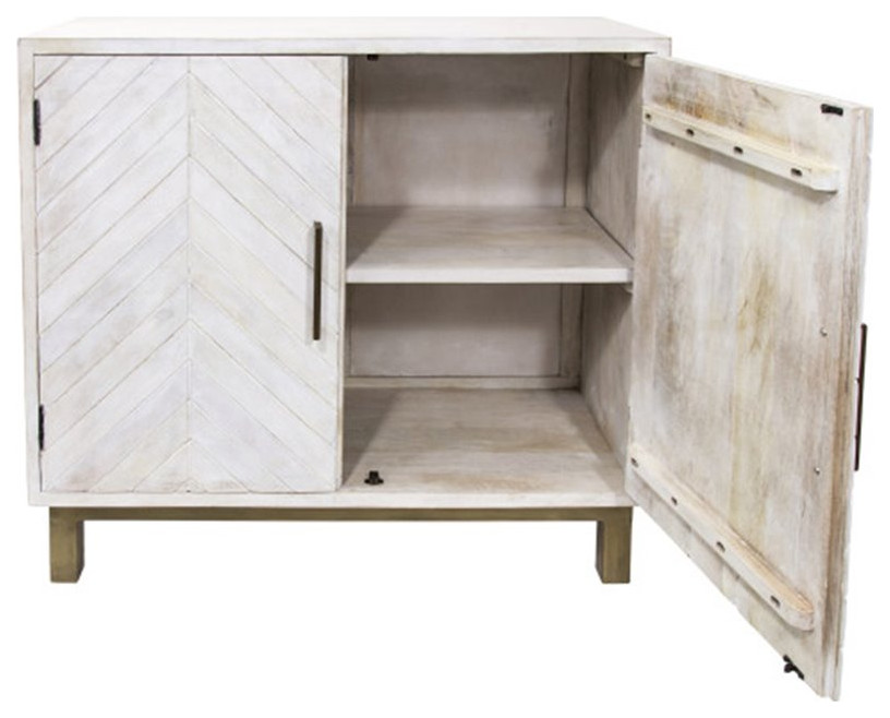 Yosemite Home Decor Ashdla Solid Mindi Wood Accent Cabinet in White   Farmhouse   Accent Chests And Cabinets   by YHD  Houzz