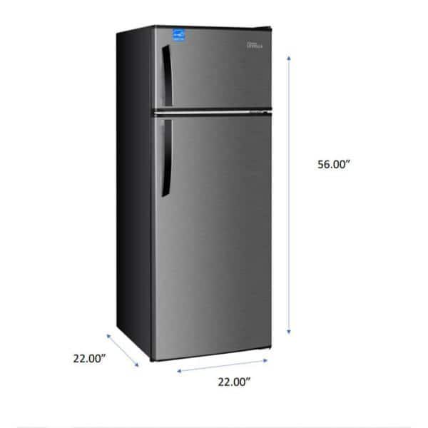 Premium LEVELLA 73 cu ft Top Freezer Refrigerator in Inox