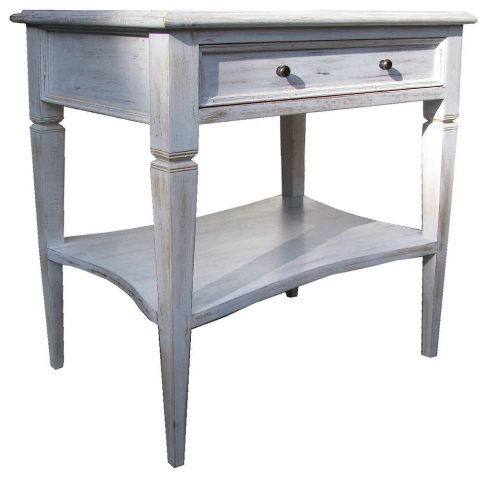 Oxford 1 Drawer Side Table   Farmhouse   Side Tables And End Tables   by Noir  Houzz