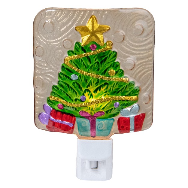 Green And Gold Christmas Tree Night Light