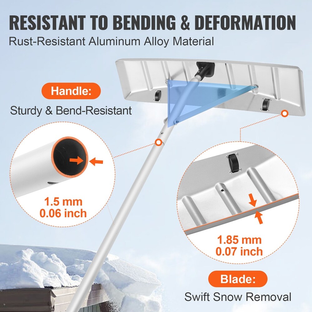 VEVOR Snow Roof Rake for House Roof  Car Snow  Wet Leaves