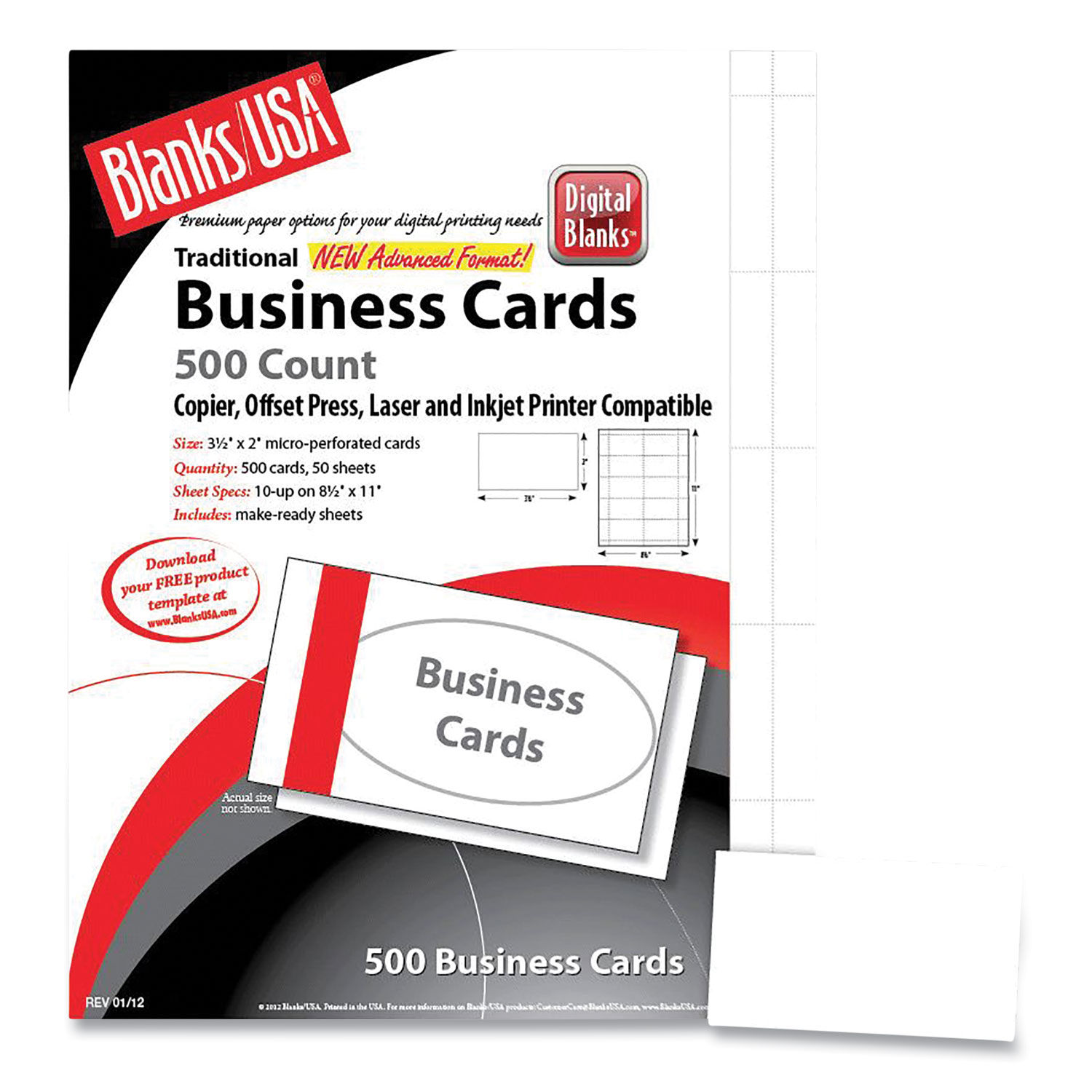 Printable Microperforated Business Cards by Blanks