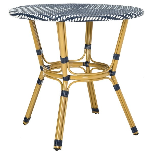 SAFAVIEH Outdoor Sidford Rattan Bistro Table (Fully Assembled)