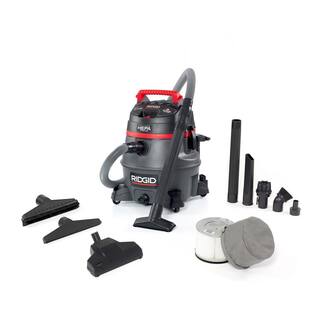 RIDGID 14 Gallon 2-Stage HEPA Commercial WetDry Shop Vacuum with Filter Dust Bag Professional Locking Hose and Accessories RV2400HF