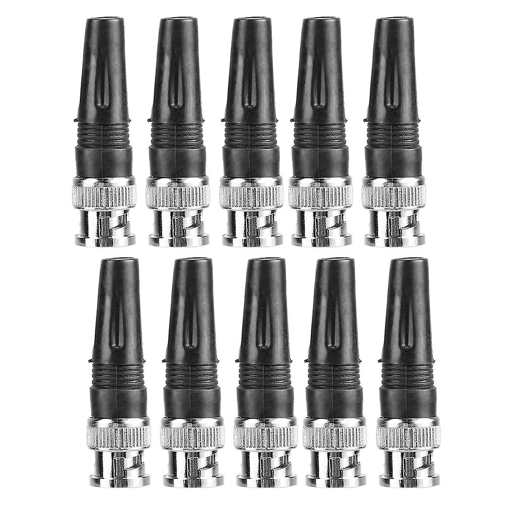 10pcs Bnc Wiring Straight Male Adapter Connector Converter For Camera And Video Cable