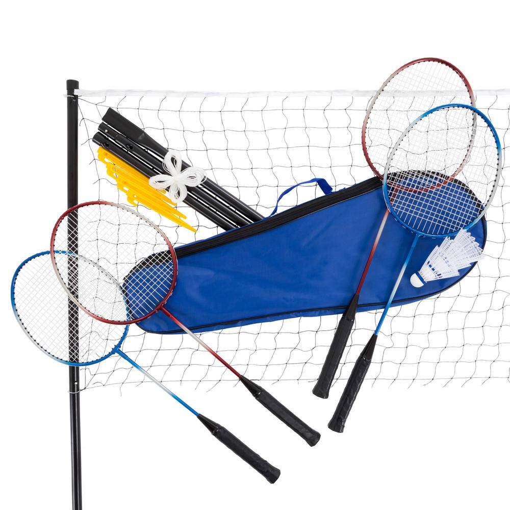 Bike Lane Outdoor Badminton Game - Complete Set with All Accessories and Carrying Case 573812TLX