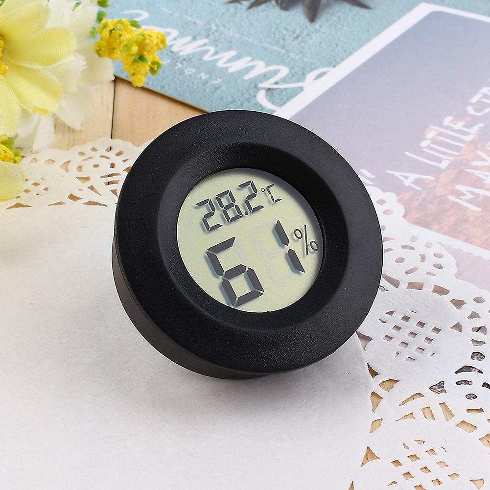 Hilitand Digital Cigar Humidor Hygrometer Thermometer Black Round Face Stock Offer