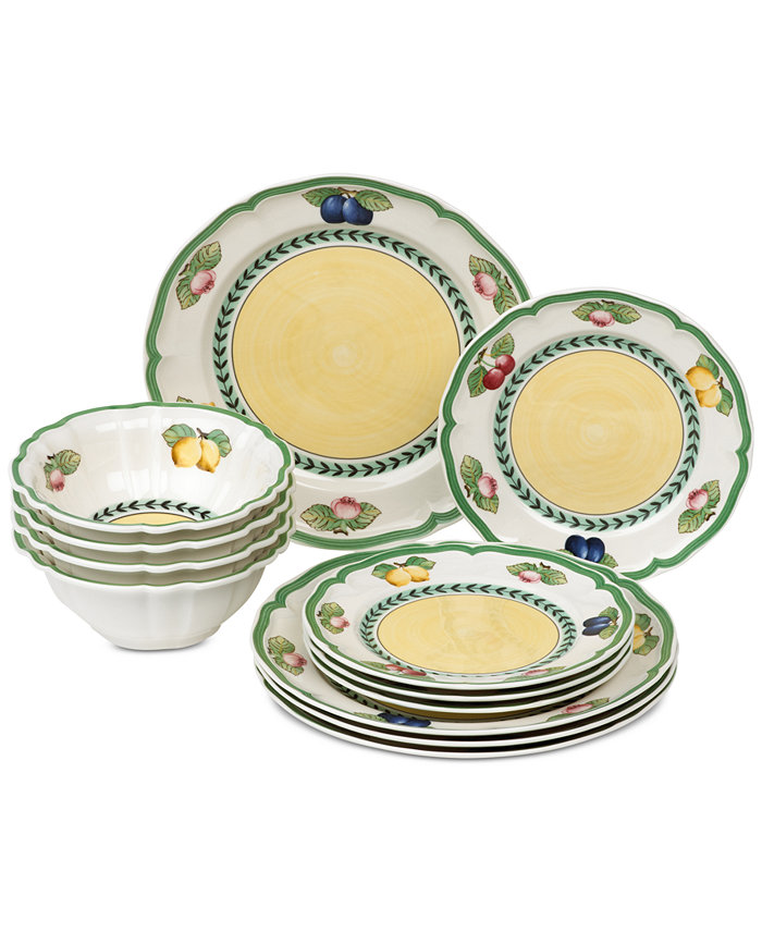 Villeroy and Boch French Garden 12-Pc. Dinnerware Set Service for 4