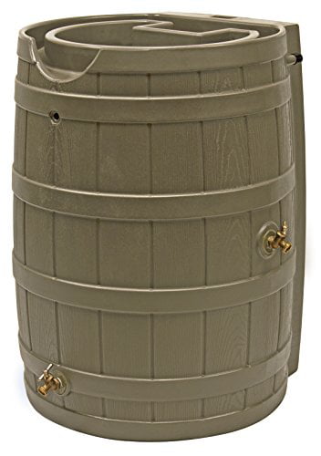 Good Ideas Rain Wizard 65 Gallon Rain Barrel - Khaki