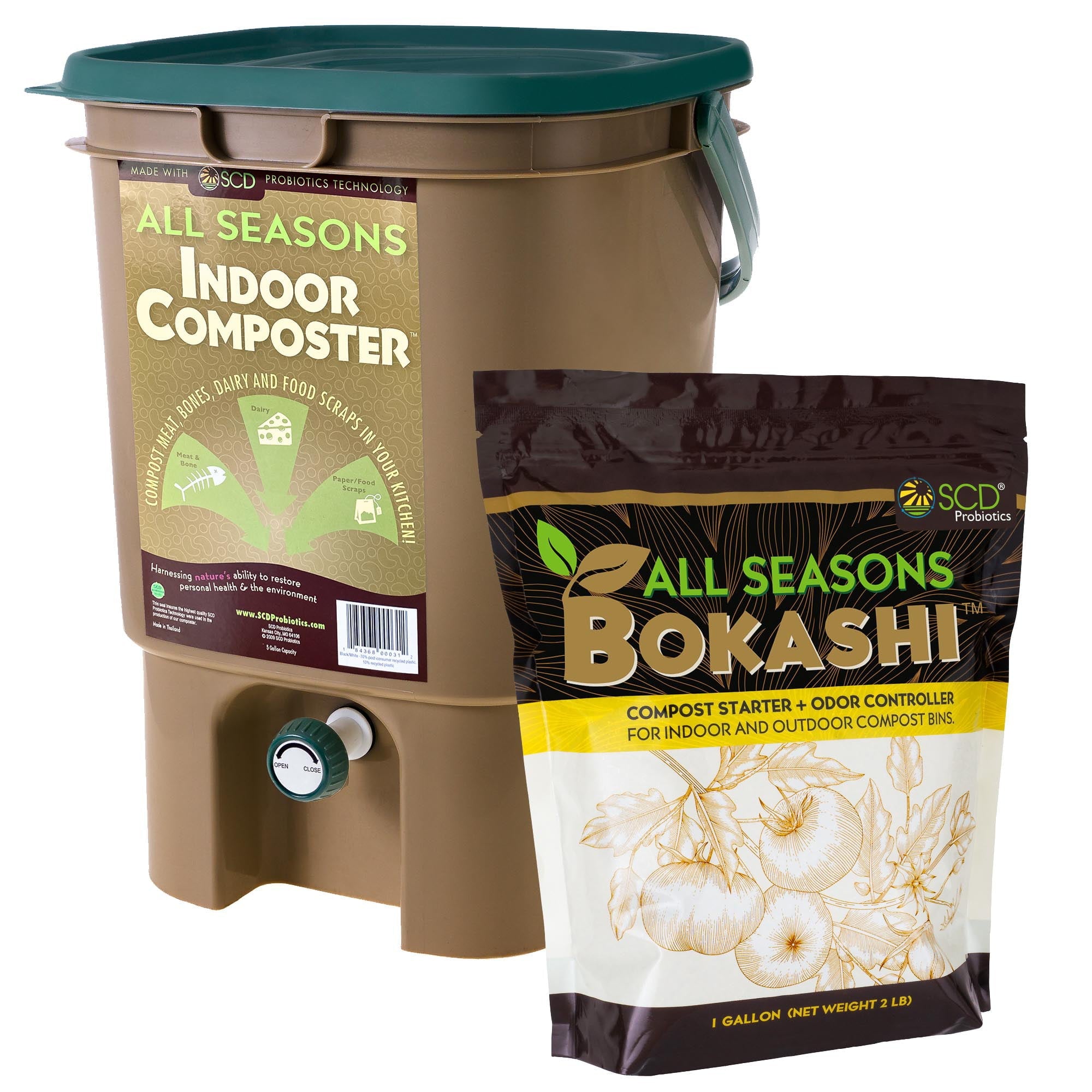 All Seasons Bio-Plastic Indoor Composter Kit