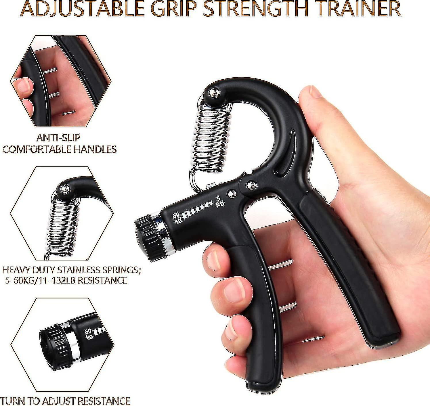 Adjustable Hand Trainer - Grip Strength Trainer For Hand Muscles And Forearm Training，dumbbell Forea