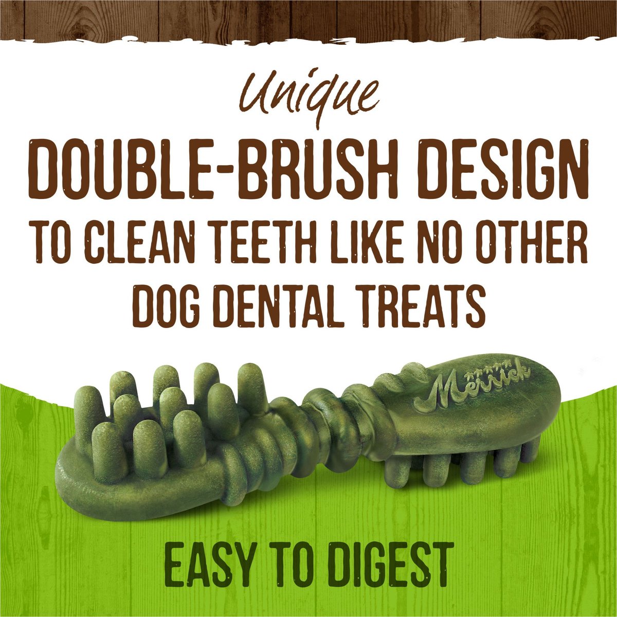 Merrick Fresh Kisses Double-Brush Coconut + Botanical Oils Infused Small Dental Dog Treats