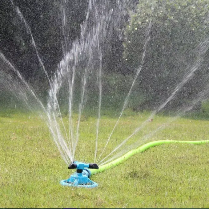 2022 Watering Sprinkler Gardening Lawn Landscaping Tools Three pronged Sprinkler Sprinkler Portable Adjustable Rotary Irrigation