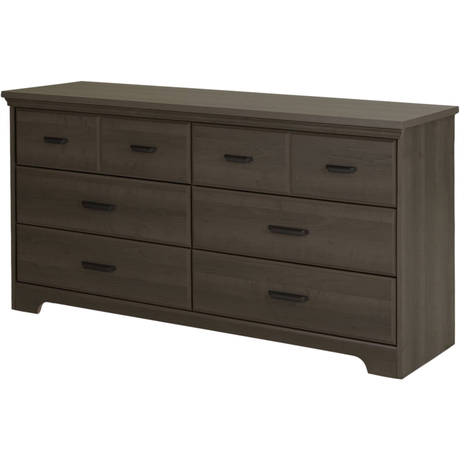 South Shore Versa 6-Drawer Double Dresser, Gray Maple